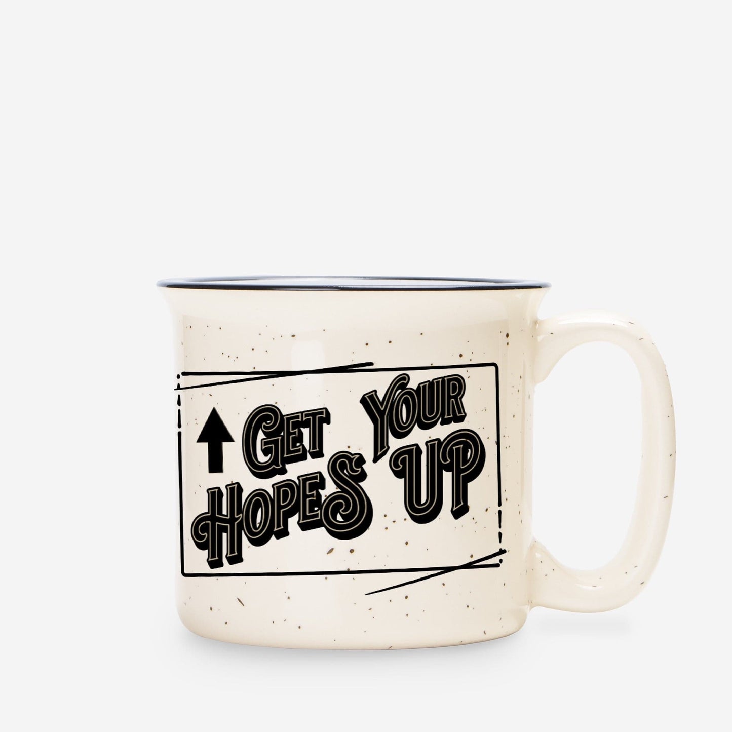 Dappled Designs Mugs Get Your Hopes Up 13oz Ceramic Camp Mug