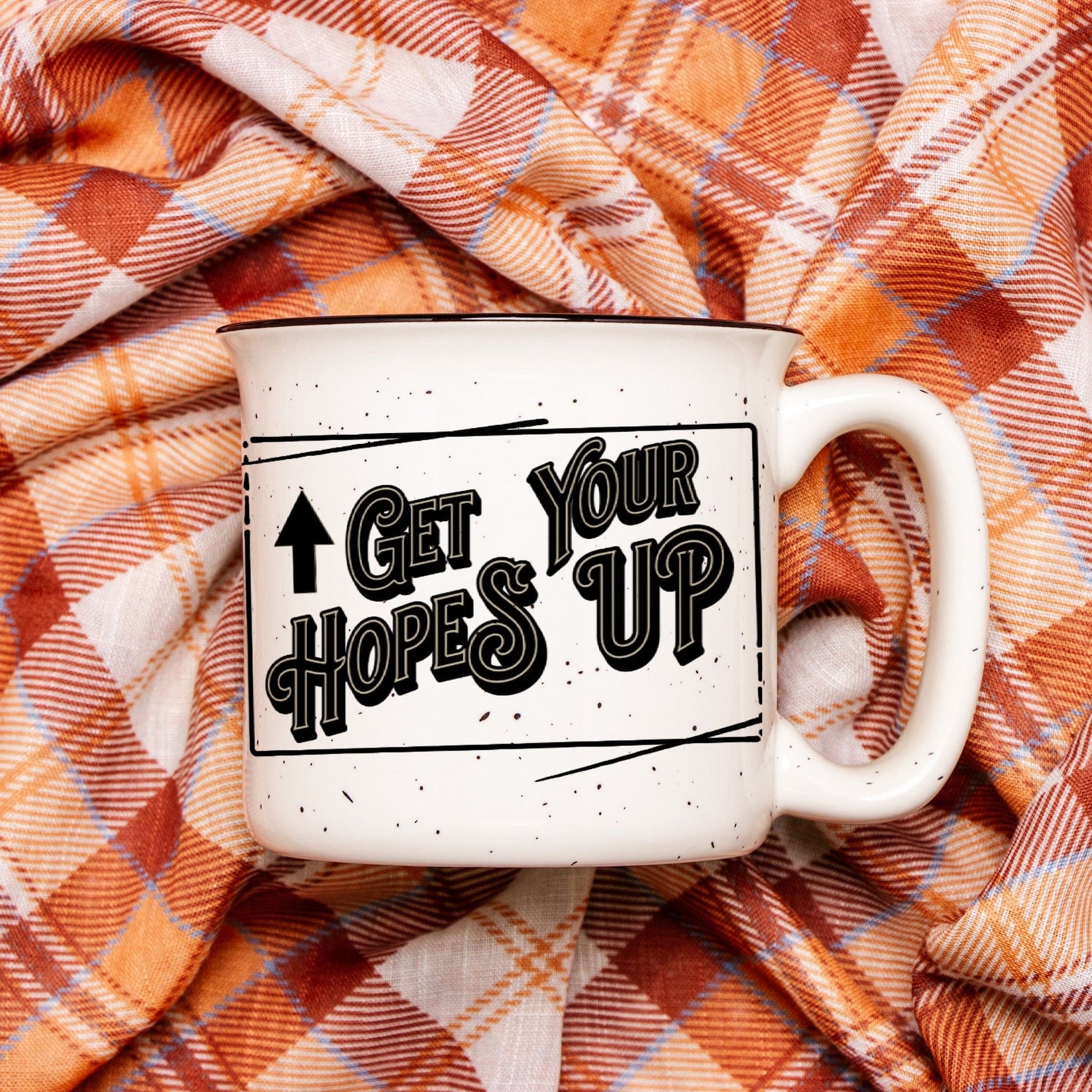 Dappled Designs Mugs Get Your Hopes Up 13oz Ceramic Camp Mug