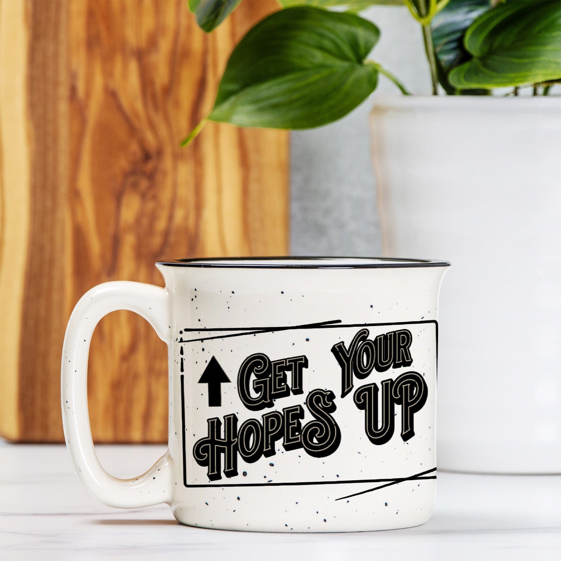 Dappled Designs Mugs Get Your Hopes Up 13oz Ceramic Camp Mug