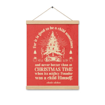 Dappled Designs Wall Art "Childlike Christmas" Wood Framed Hanging Poster