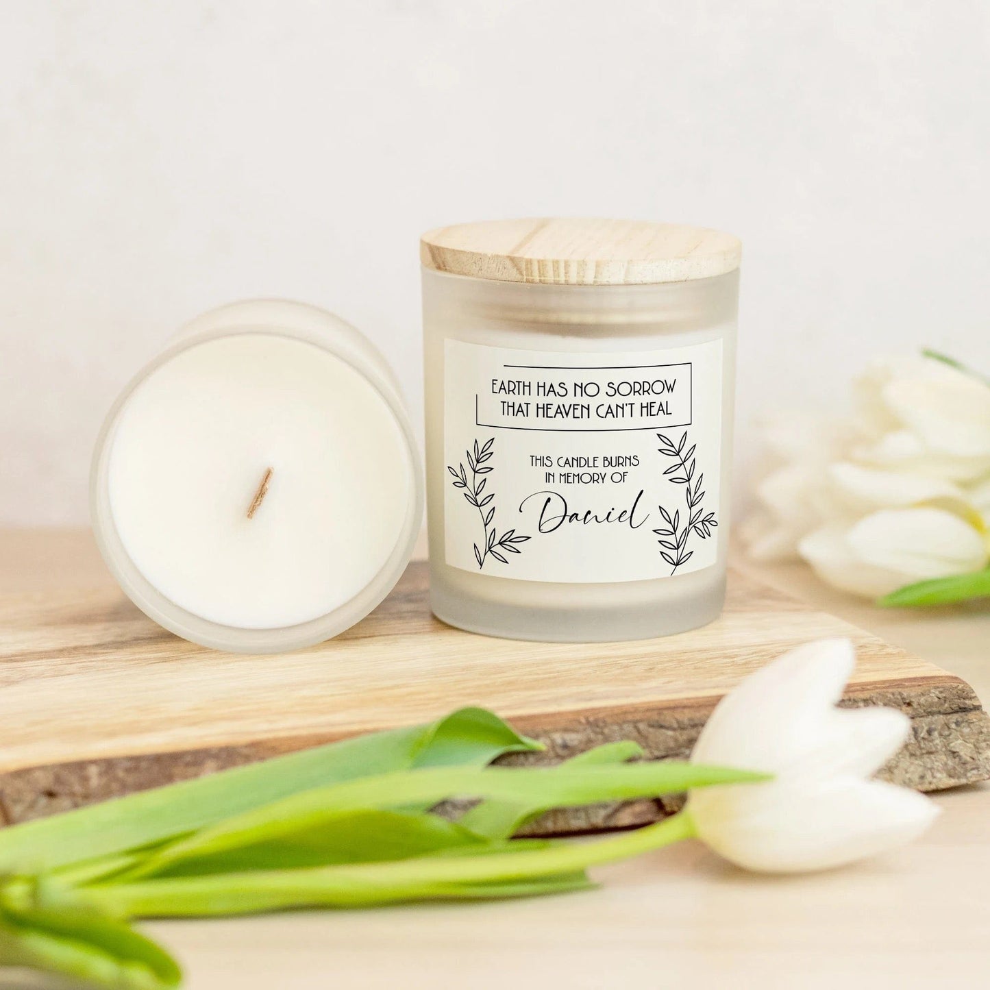 Printed Mint Candles Personalized In Memory Non Toxic Candle