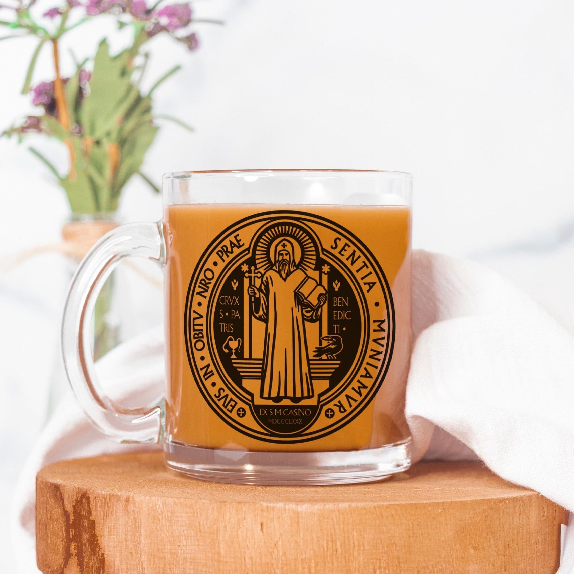 Printed Mint Mugs Benedictine 10oz Glass Mug