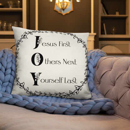 Printful Throw Pillow 22 x 22 J.O.Y. Throw Pillow