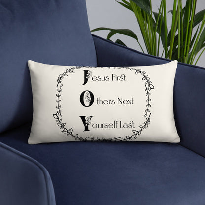 Printful Throw Pillow J.O.Y. Throw Pillow