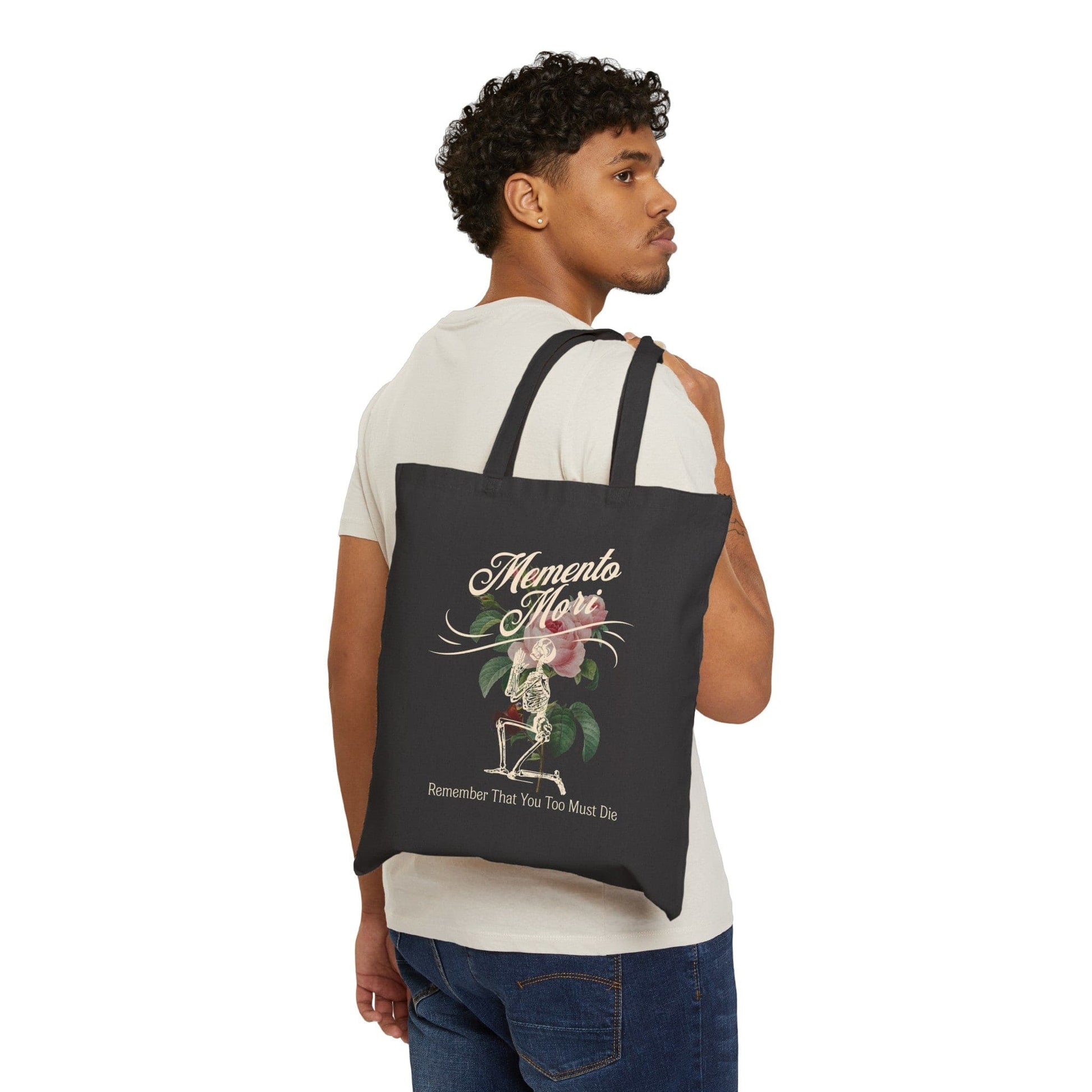 Printify Bags Memento Mori Cotton Canvas Tote Bag