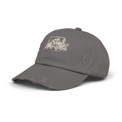 Printify Hats Consider the Wildflowers Distressed Cap