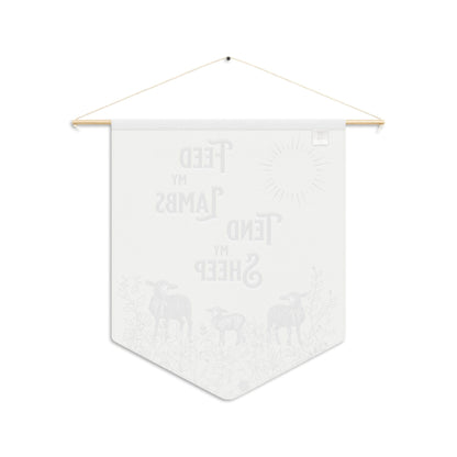 Printify Home Decor 18" × 21" Feed My Lambs Pennant