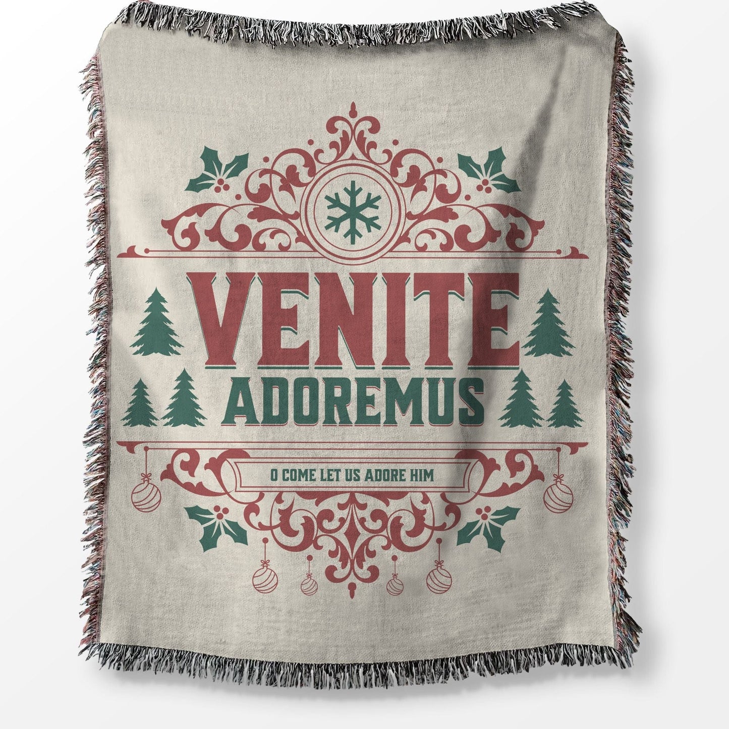 Printify Home Decor Venite Adoremus Woven Blanket