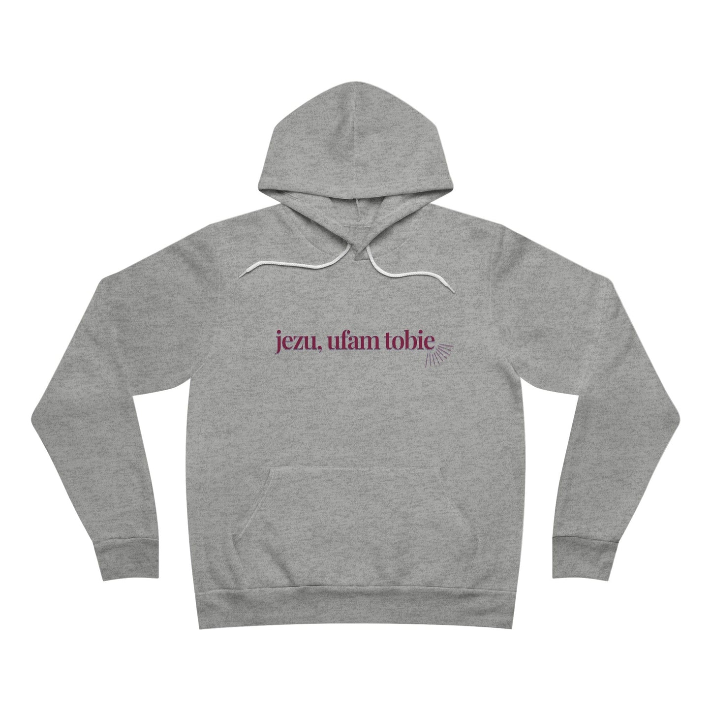 Printify Hoodie Athletic Heather / XS Jezu Ufam Tobie Unisex Sponge Fleece Pullover Hoodie