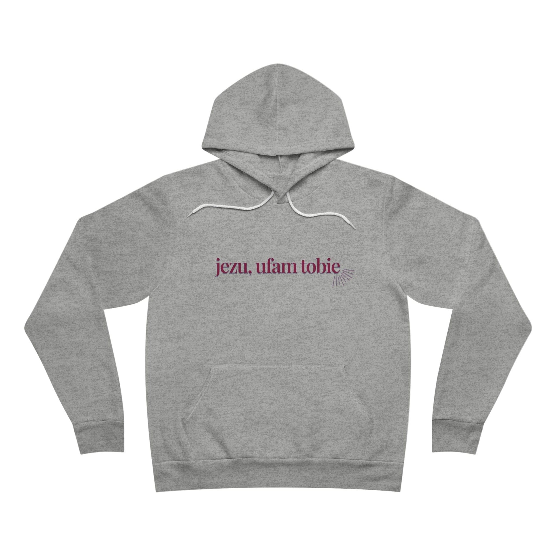 Printify Hoodie Athletic Heather / XS Jezu Ufam Tobie Unisex Sponge Fleece Pullover Hoodie