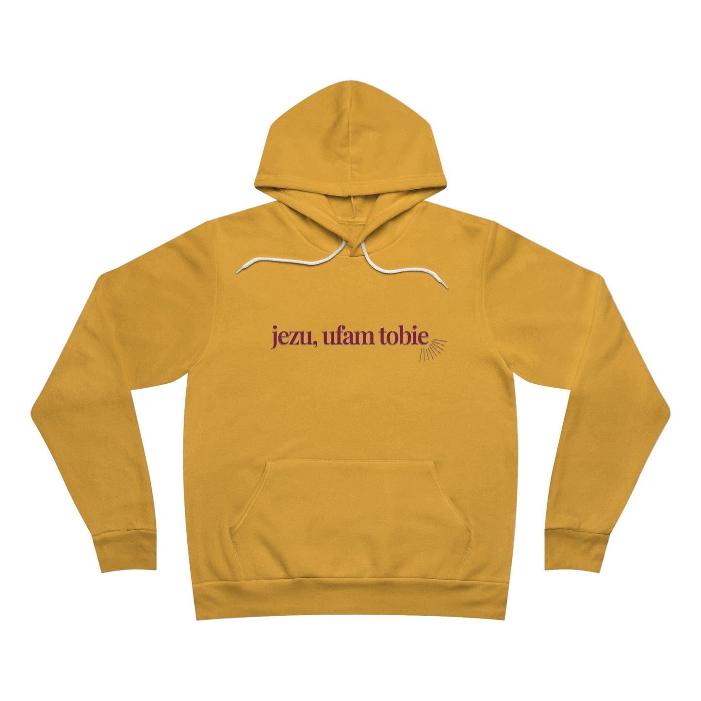 Printify Hoodie Gold / XS Jezu Ufam Tobie Unisex Sponge Fleece Pullover Hoodie