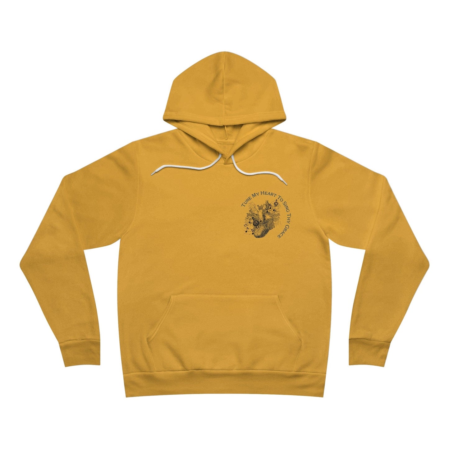 Printify Hoodie Gold / XS Tune My Heart Unisex Sponge Fleece Pullover Hoodie