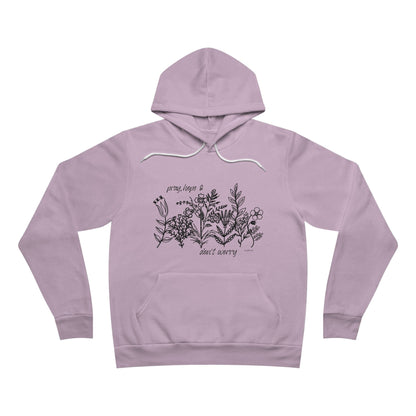 Printify Hoodie Lilac / XS Pray Hope Don't Worry Unisex Sponge Fleece Pullover Hoodie