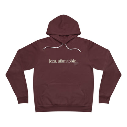 Printify Hoodie Maroon / XS Jezu Ufam Tobie Unisex Sponge Fleece Pullover Hoodie