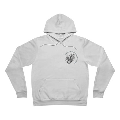 Printify Hoodie White / XS Tune My Heart Unisex Sponge Fleece Pullover Hoodie