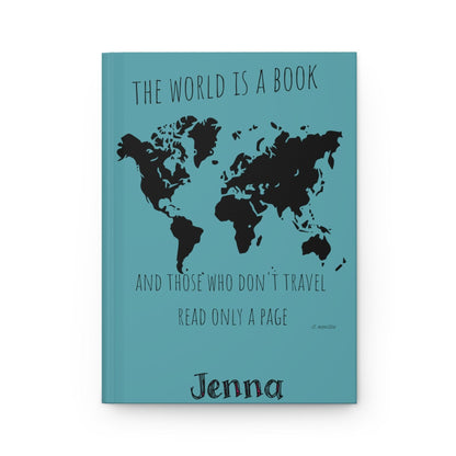 Printify journal Blue St. Augustine Quote Personalized Travel Journal