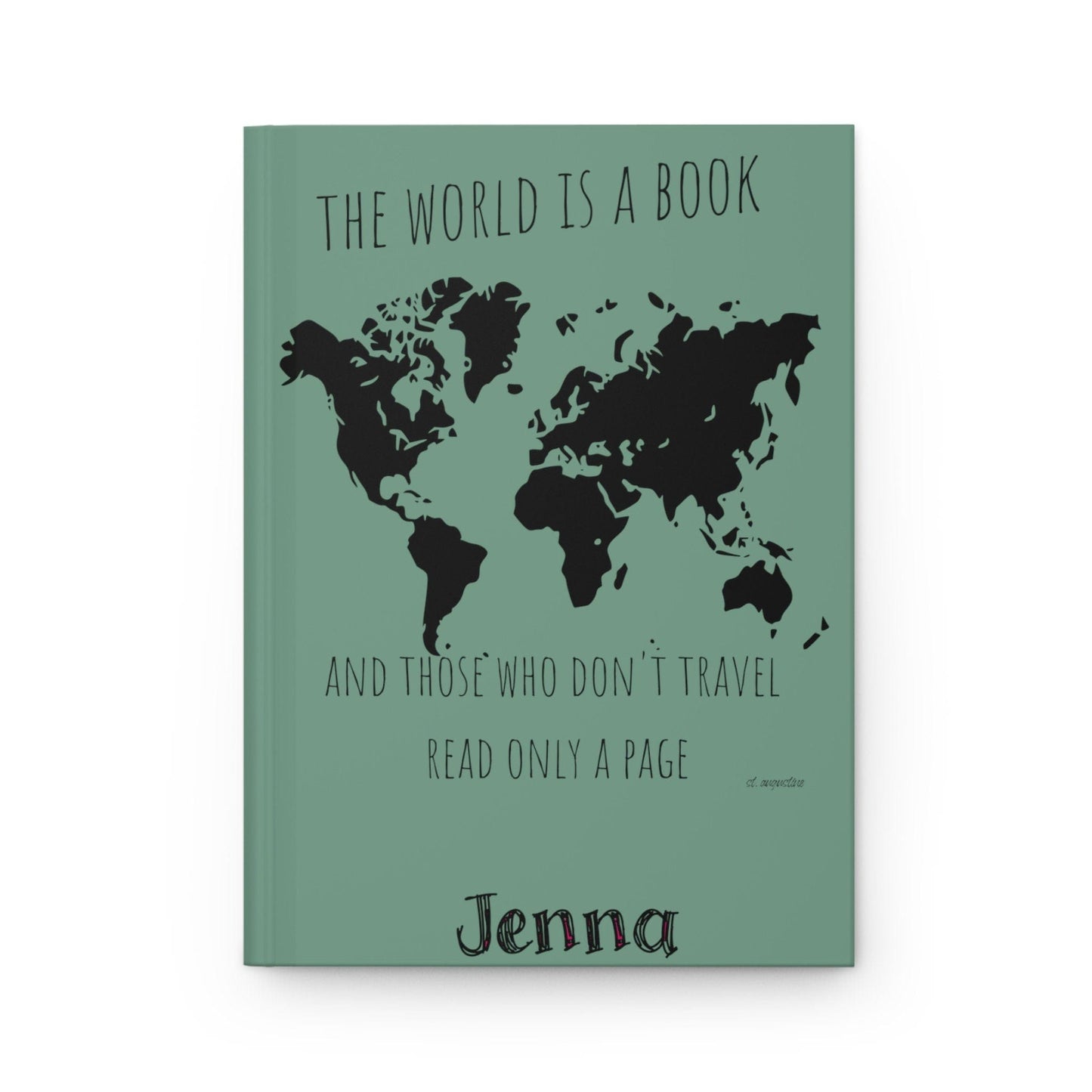 Printify journal St. Augustine Quote Personalized Travel Journal