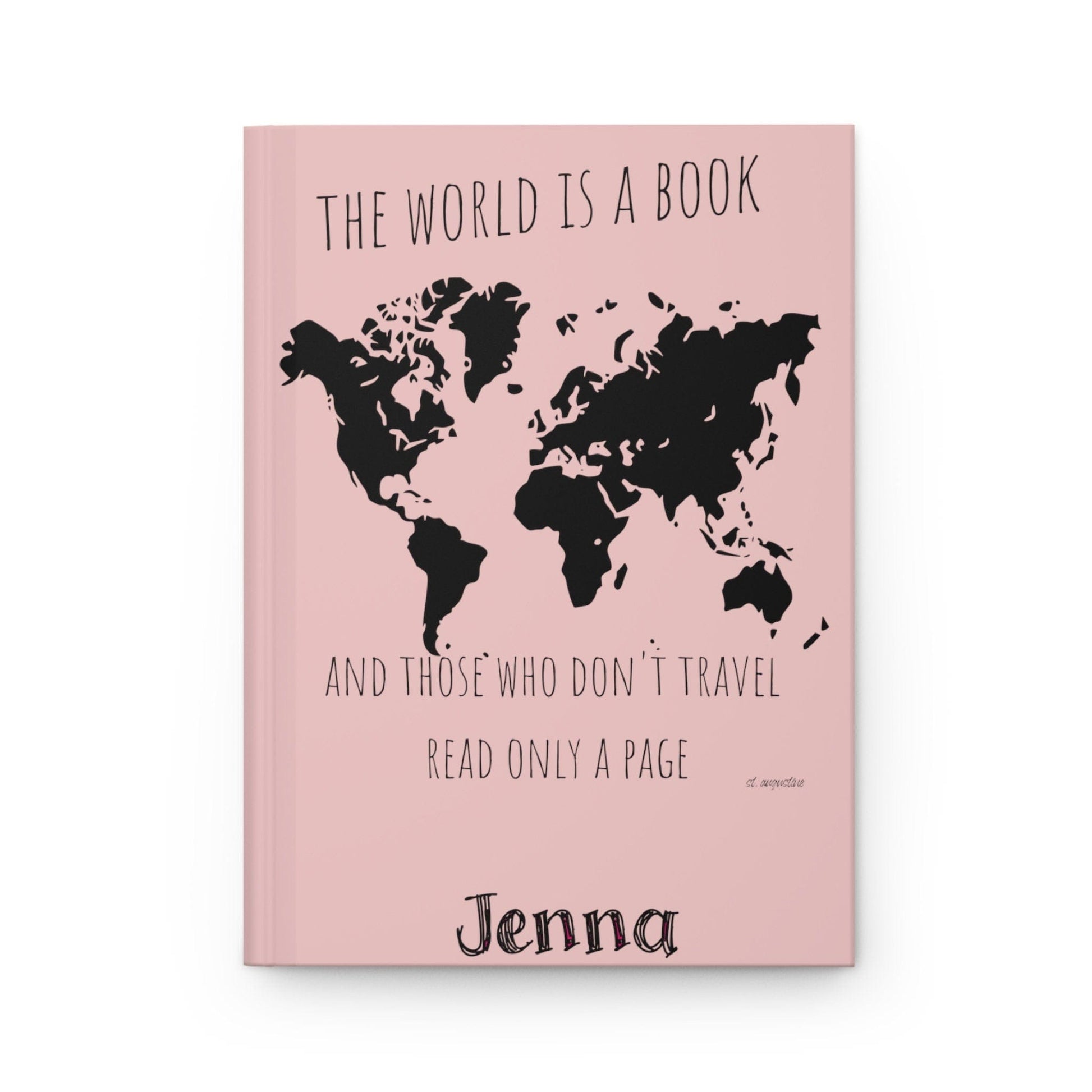 Printify journal St. Augustine Quote Personalized Travel Journal