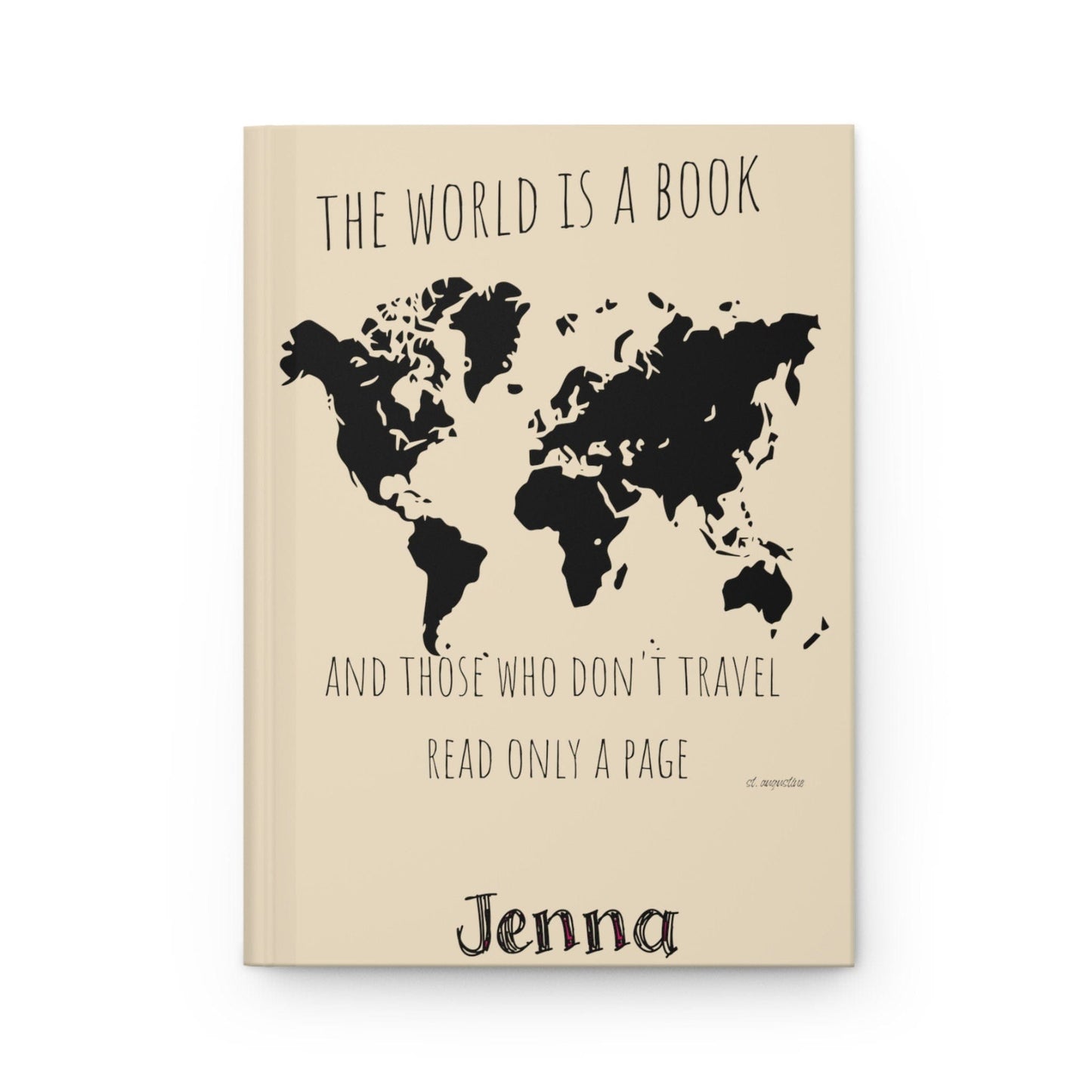 Printify journal Stone St. Augustine Quote Personalized Travel Journal