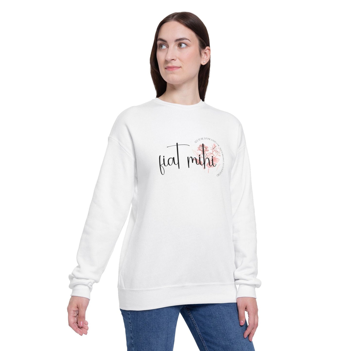 Printify Sweatshirt Fiat Mihi Unisex Drop Shoulder Sweatshirt