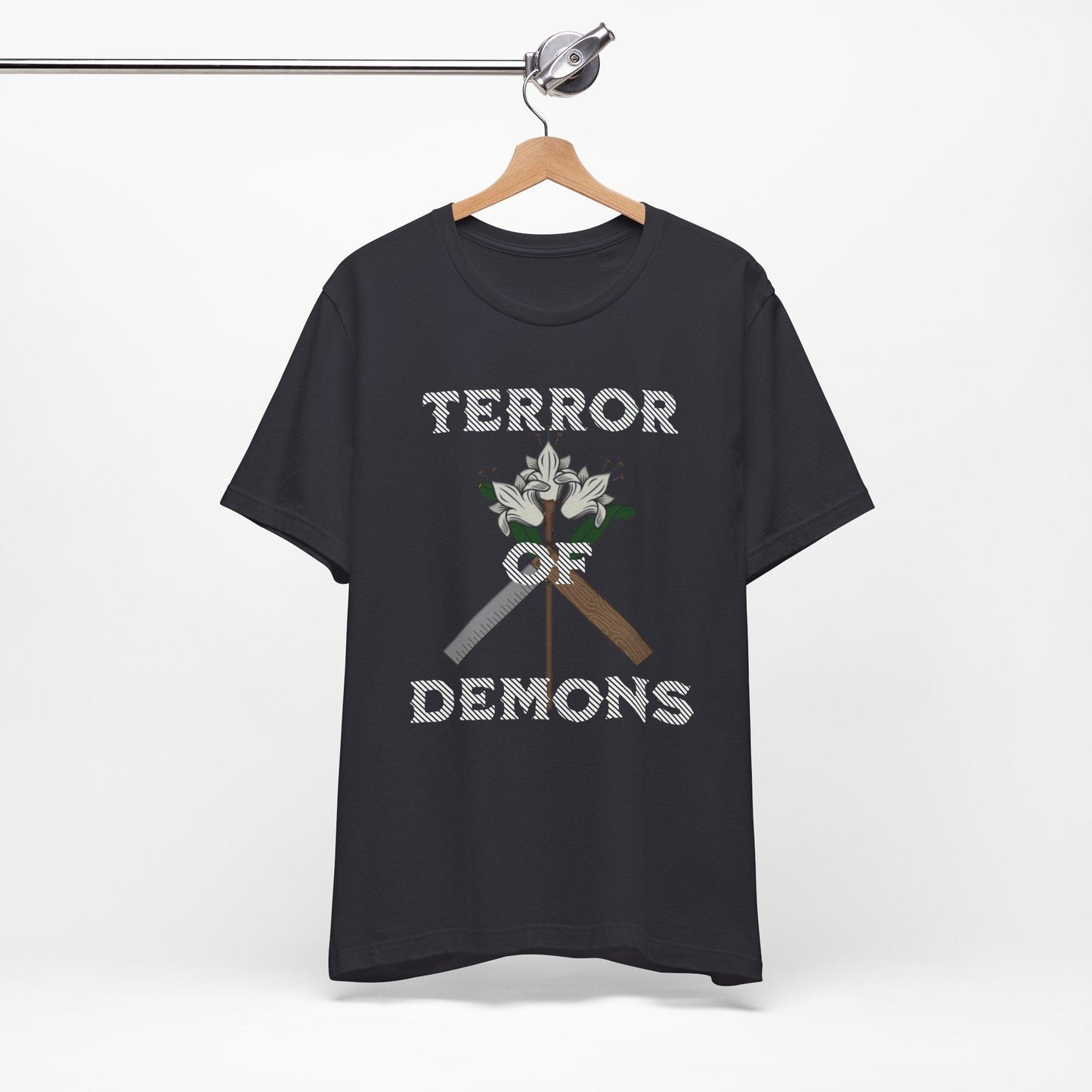 Printify T-Shirt Dark Grey / XS St. Joseph Terror of Demons Men's Shirt