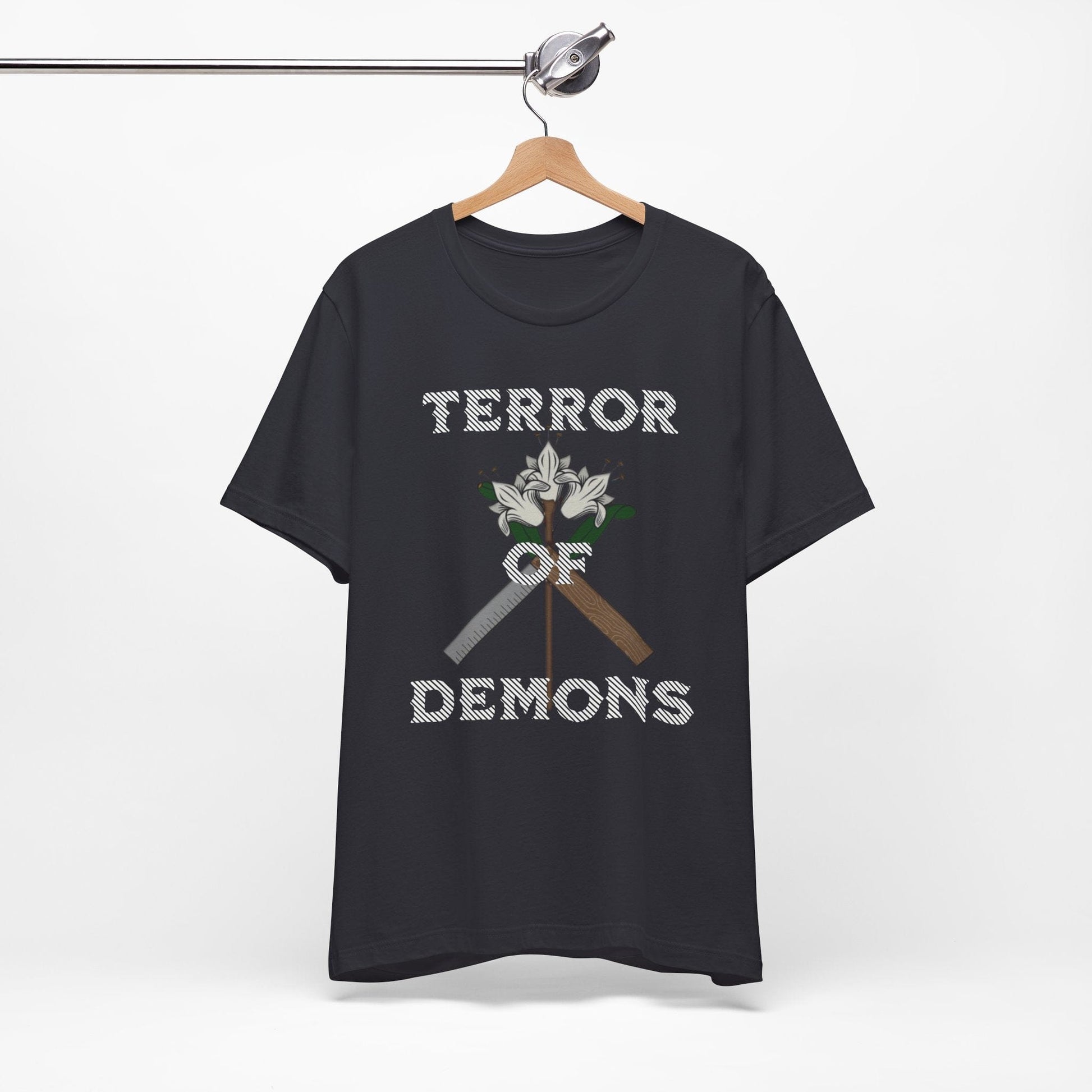 Printify T-Shirt Dark Grey / XS St. Joseph Terror of Demons Men's Shirt