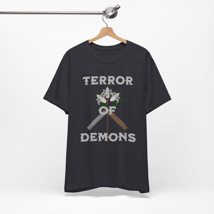 Printify T-Shirt Dark Grey / XS St. Joseph Terror of Demons Men's Shirt