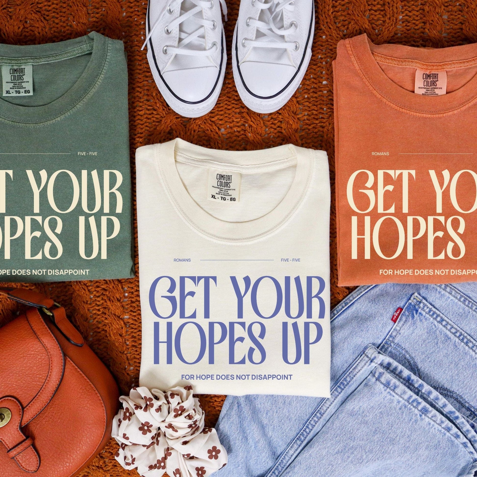 Printify T-Shirt Get Your Hopes Up Comfort Colors T-Shirt