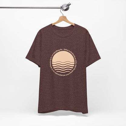 Printify T-Shirt Heather Maroon / XS Retro Sun C.S. Lewis Quote T-Shirt