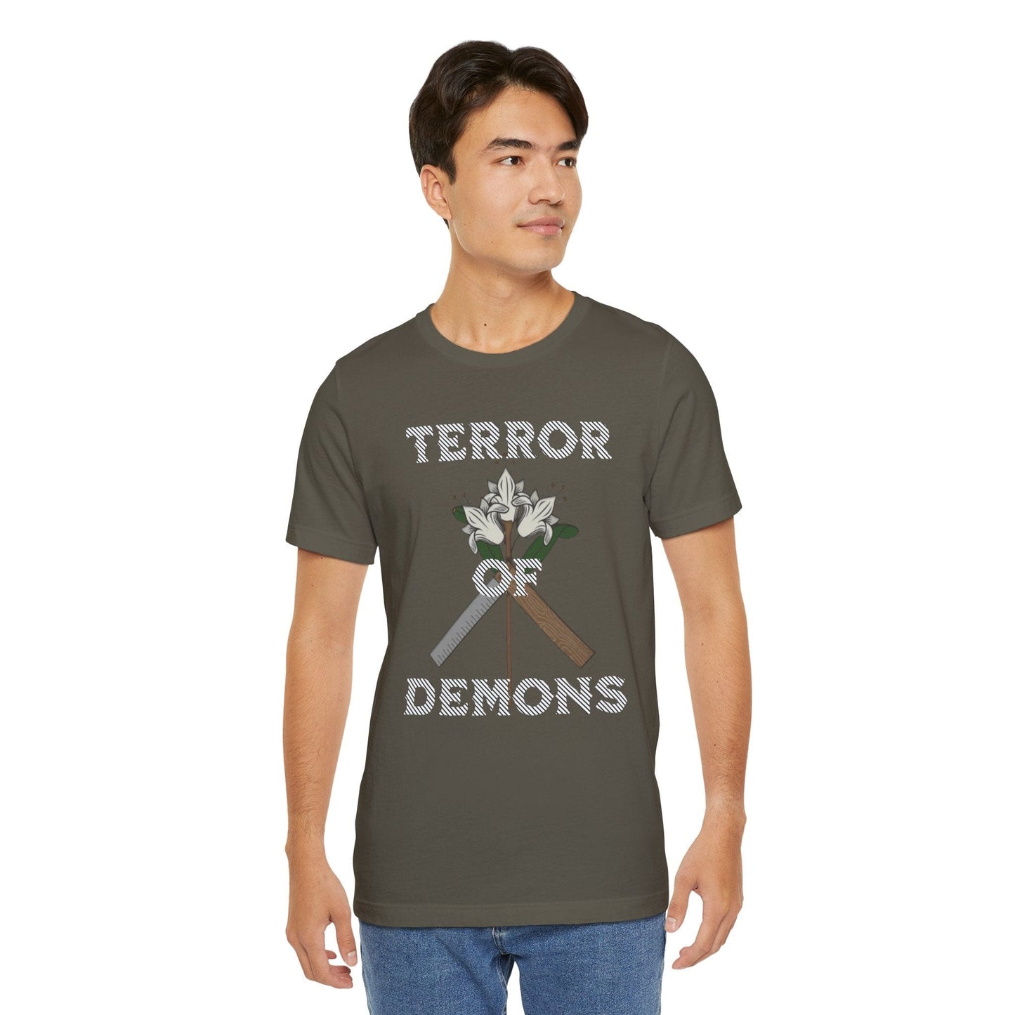 Printify T-Shirt St. Joseph Terror of Demons Men's Shirt