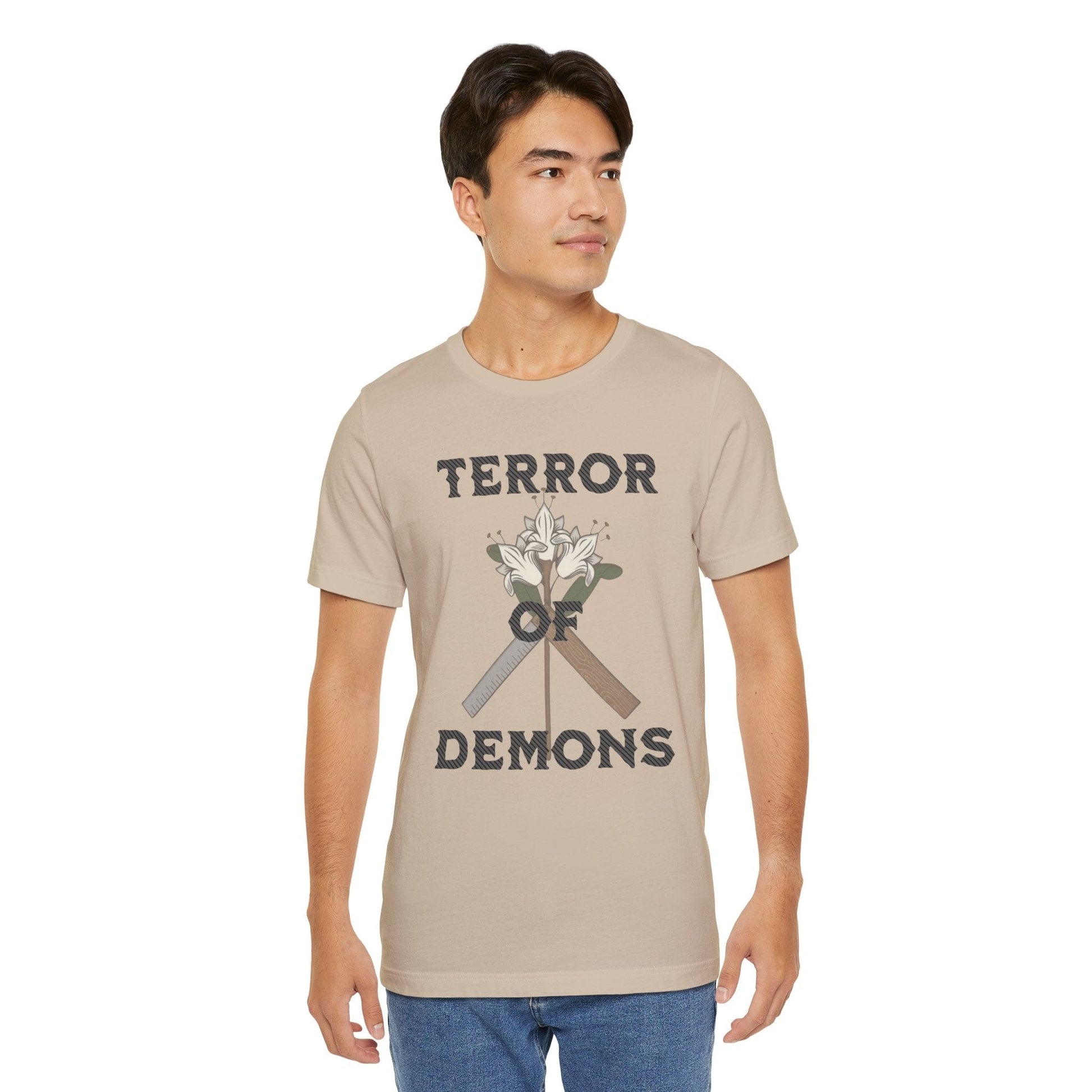 Printify T-Shirt St. Joseph Terror of Demons Men's Shirt