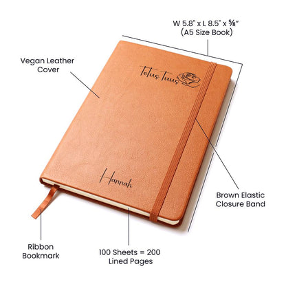 ShineOn Fulfillment journal Totus Tuus Personalized Vegan Leather Journal