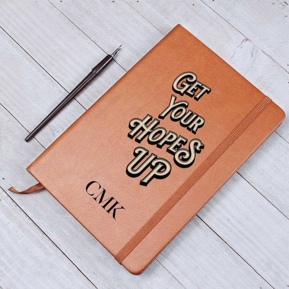 ShineOn Fulfillment Stationary Personalized Get Your Hopes Up Vegan Leather Journal