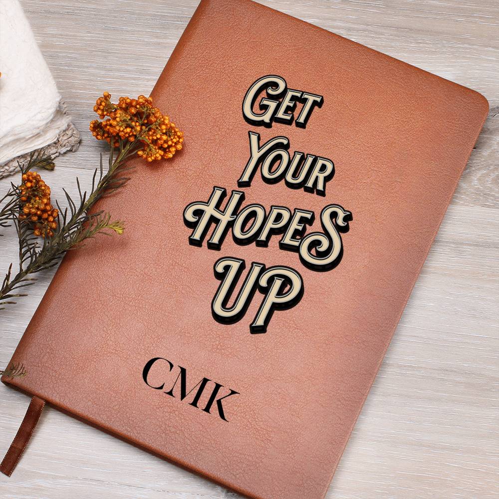 ShineOn Fulfillment Stationary Personalized Get Your Hopes Up Vegan Leather Journal