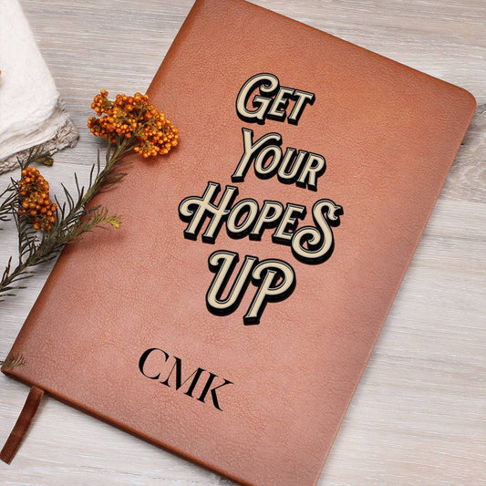 ShineOn Fulfillment Stationary Personalized Get Your Hopes Up Vegan Leather Journal