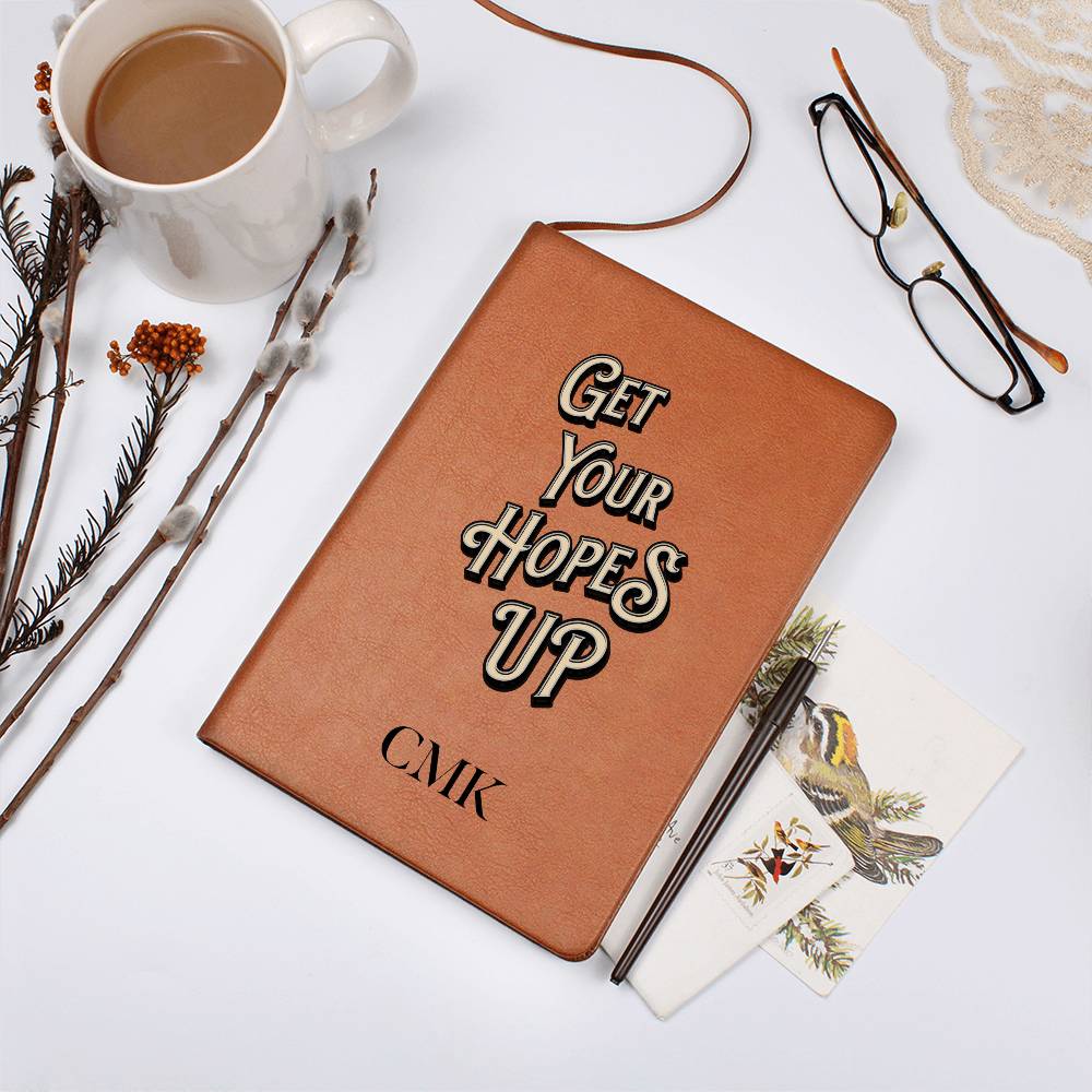 ShineOn Fulfillment Stationary Personalized Get Your Hopes Up Vegan Leather Journal