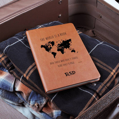 ShineOn Fulfillment Stationary World is a Book Personalized Vegan Leather Travel Journal