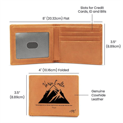 ShineOn Fulfillment Wallet Personalized "Verso l'alto" Frassati Graphic Leather Wallet