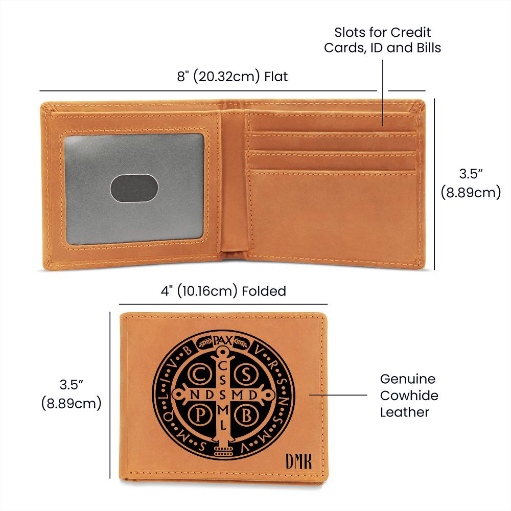 ShineOn Fulfillment Wallets Personalized Benedictine Graphic Leather Wallet