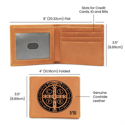 ShineOn Fulfillment Wallets Personalized Benedictine Graphic Leather Wallet