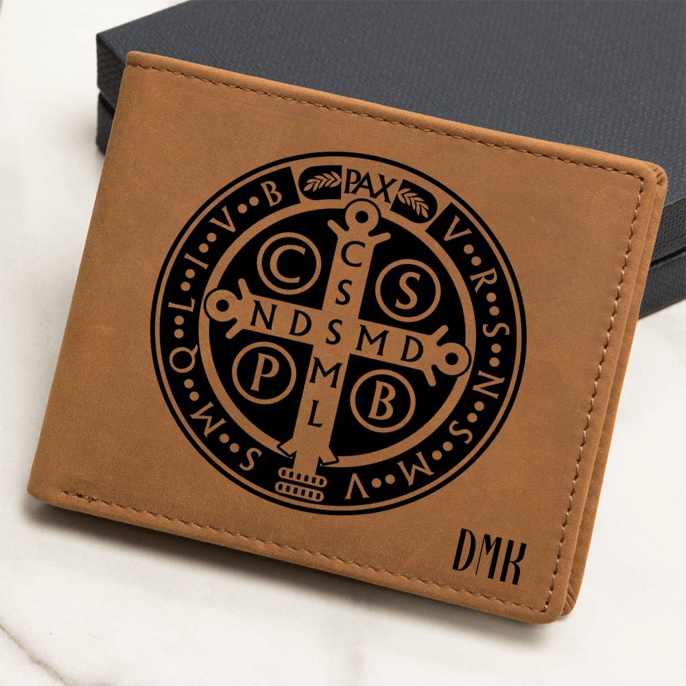 ShineOn Fulfillment Wallets Personalized Benedictine Graphic Leather Wallet