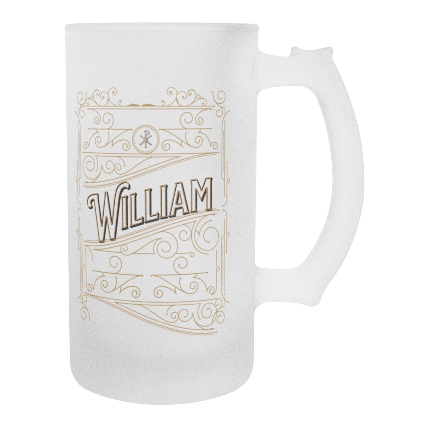 teelaunch Drinkware From Man's Sweat & God's Love Came the Personalized Frosted Beer Mug