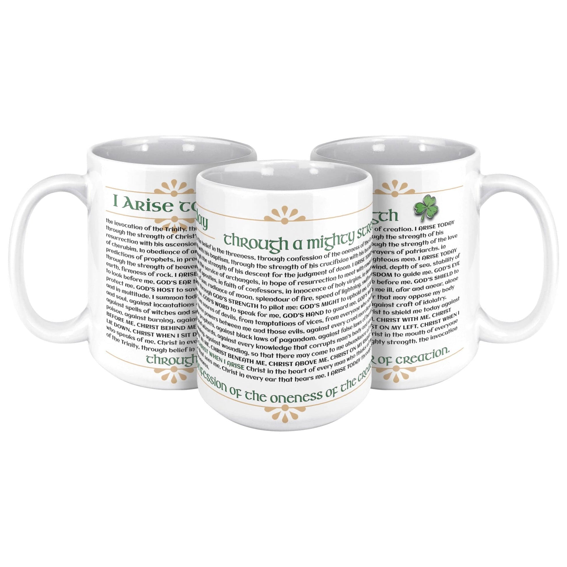 teelaunch Full Wrap Breastplate of St. Patrick Mug