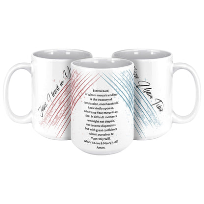 teelaunch Full Wrap Jesus I Trust in You Jezu Ufam Tobie Divine Mercy Mug