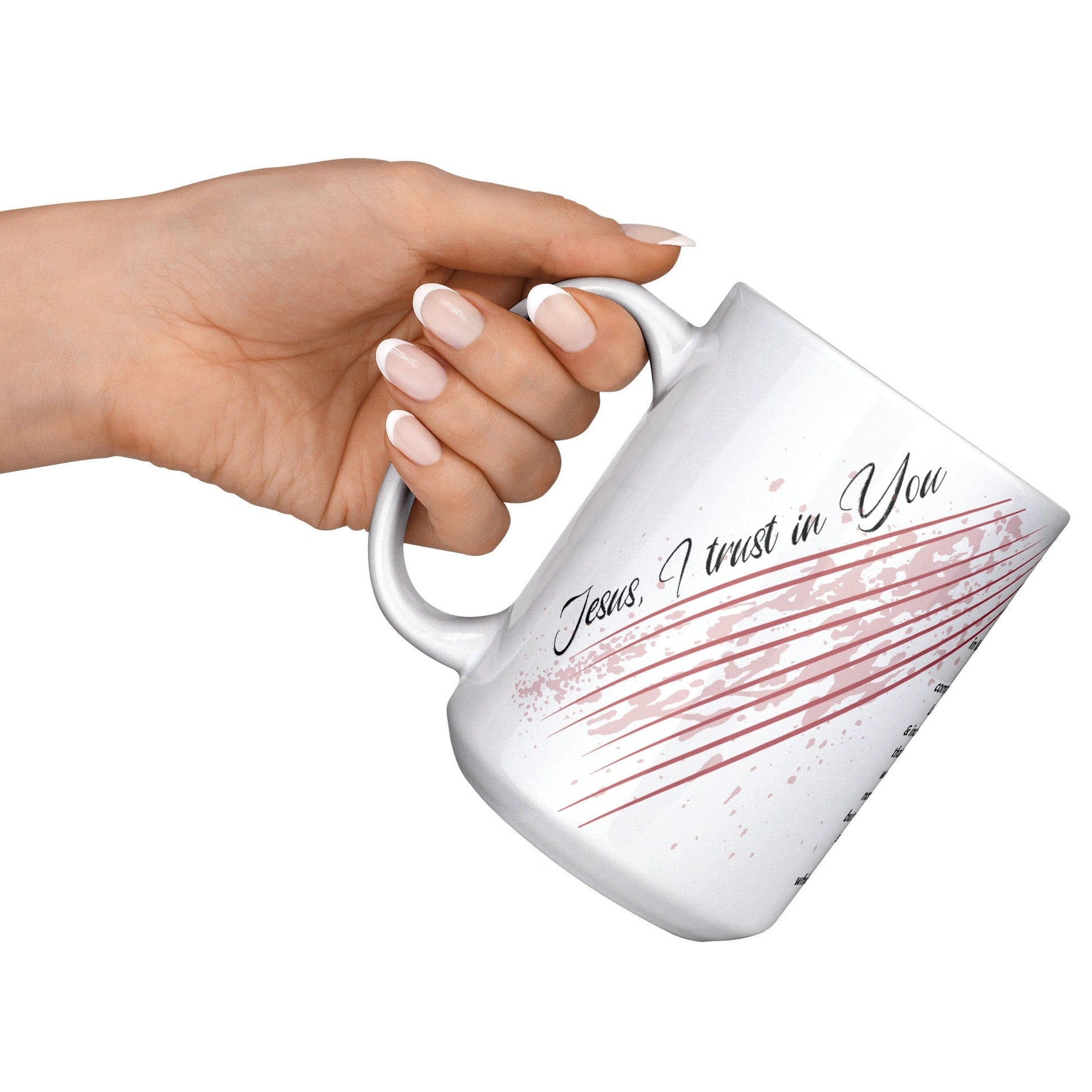 teelaunch Full Wrap Jesus I Trust in You Jezu Ufam Tobie Divine Mercy Mug