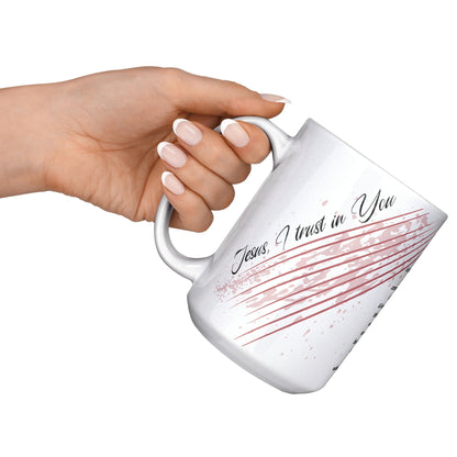 teelaunch Full Wrap Jesus I Trust in You Jezu Ufam Tobie Divine Mercy Mug