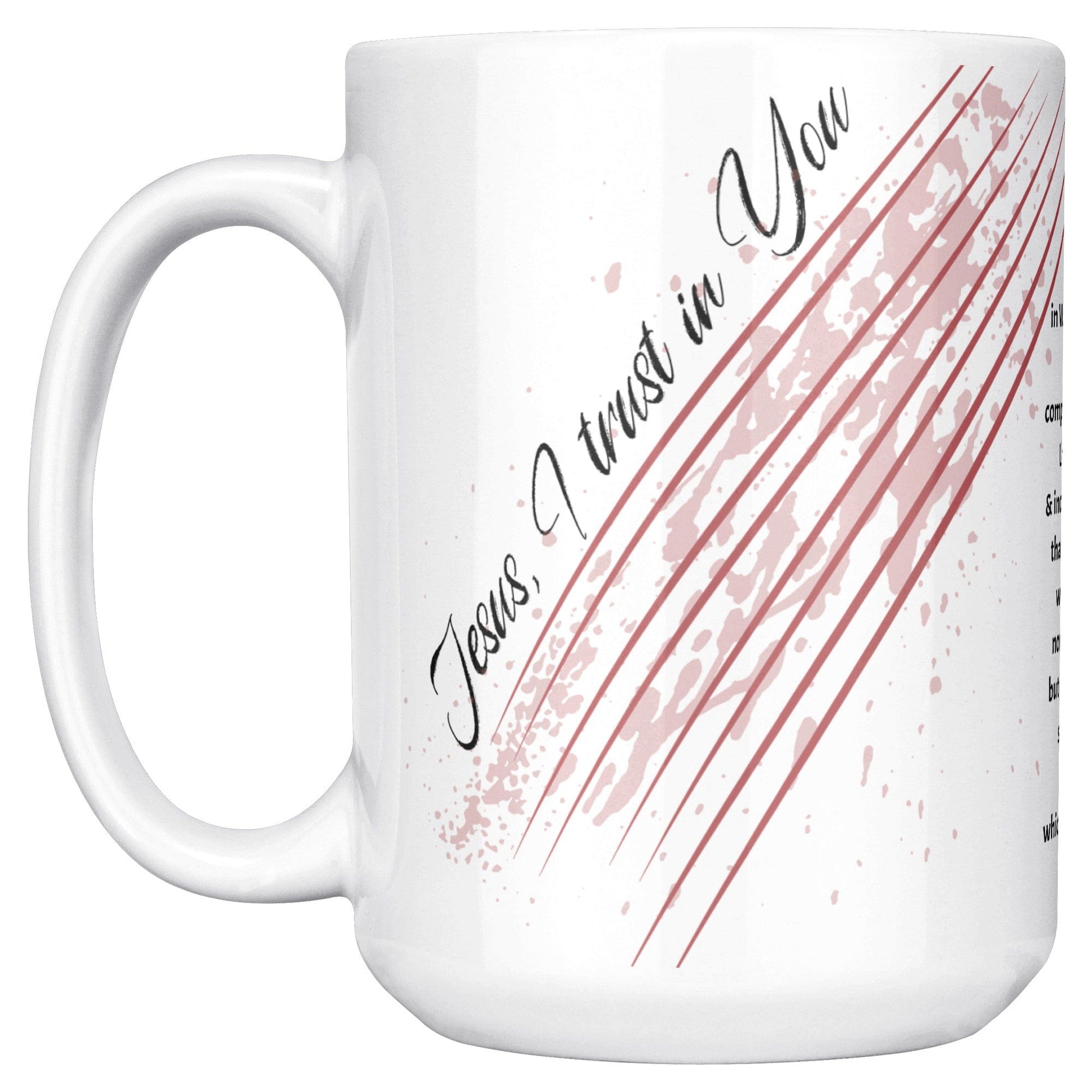 teelaunch Full Wrap Jesus I Trust in You Jezu Ufam Tobie Divine Mercy Mug