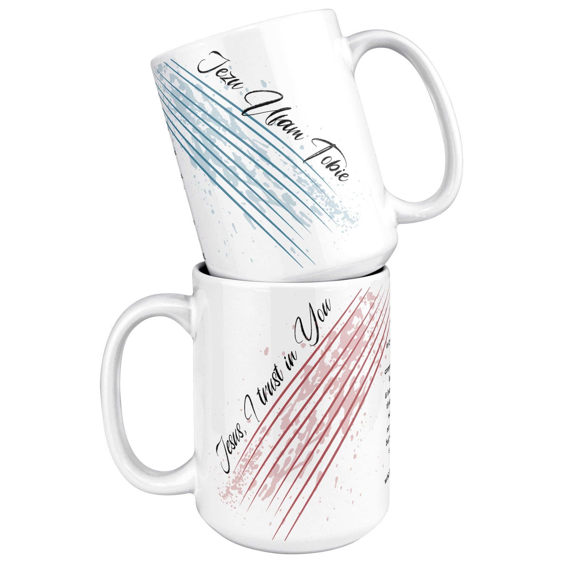 teelaunch Full Wrap Jesus I Trust in You Jezu Ufam Tobie Divine Mercy Mug