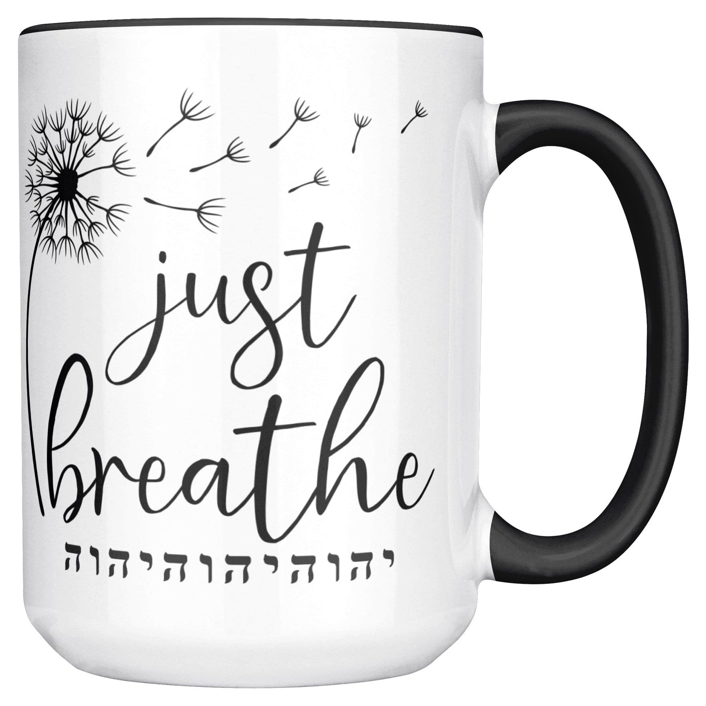 teelaunch Full Wrap Just Breathe YHWH Mug