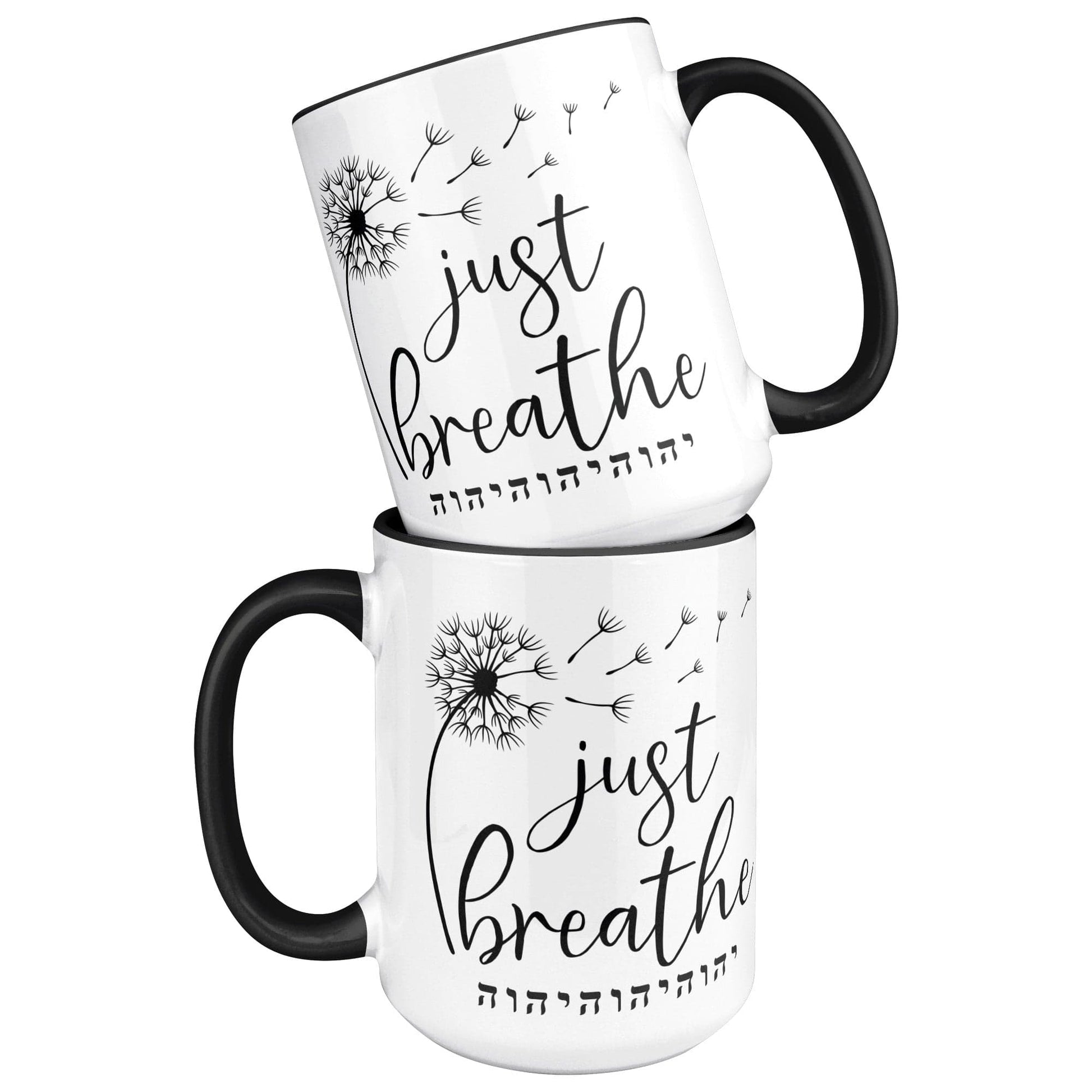 teelaunch Full Wrap Just Breathe YHWH Mug